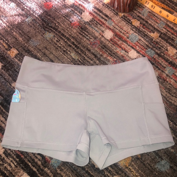 Feed Me Fight Me Gray Athletic Shorts Soft Elastic Waist - Picture 1 of 9